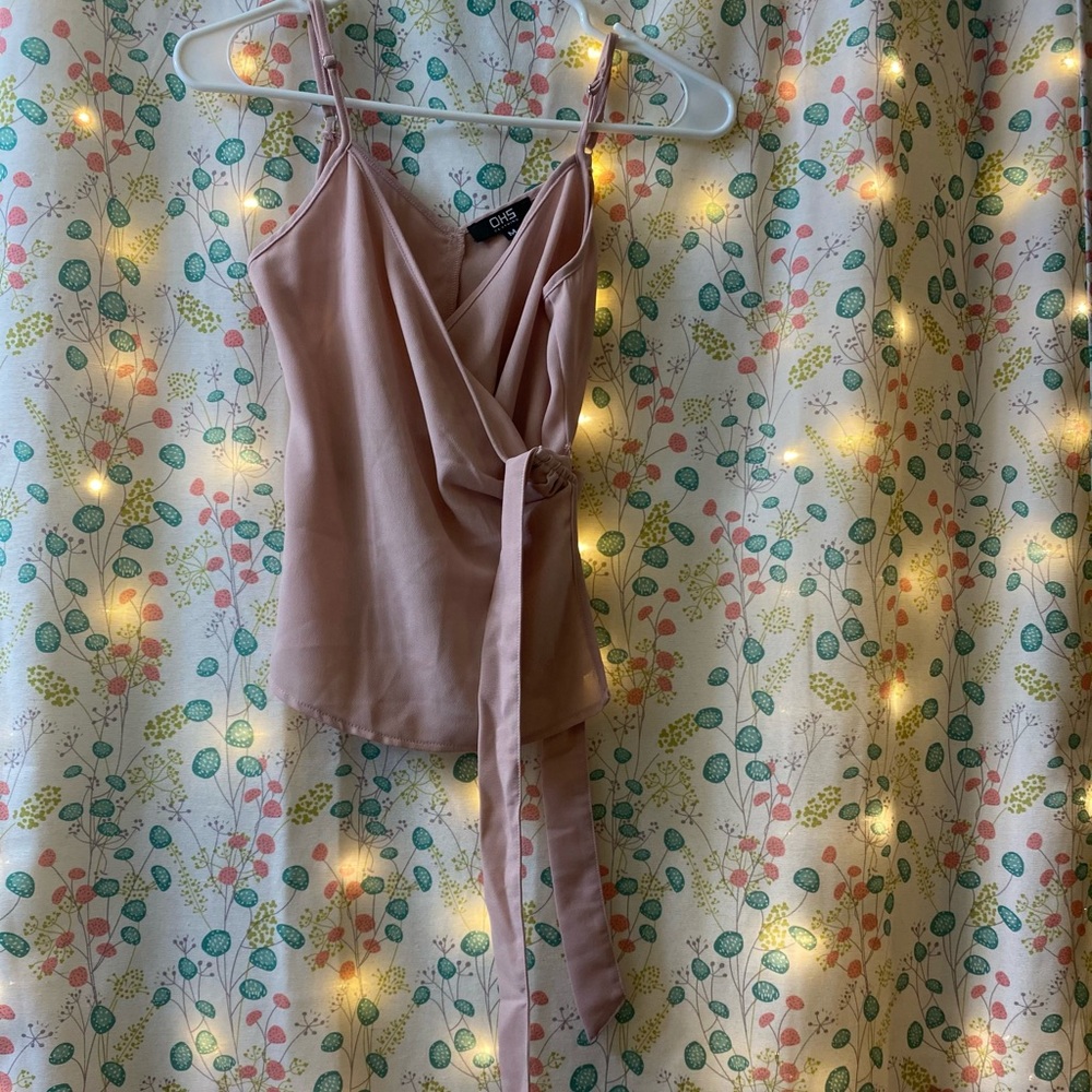 Pink wrap top